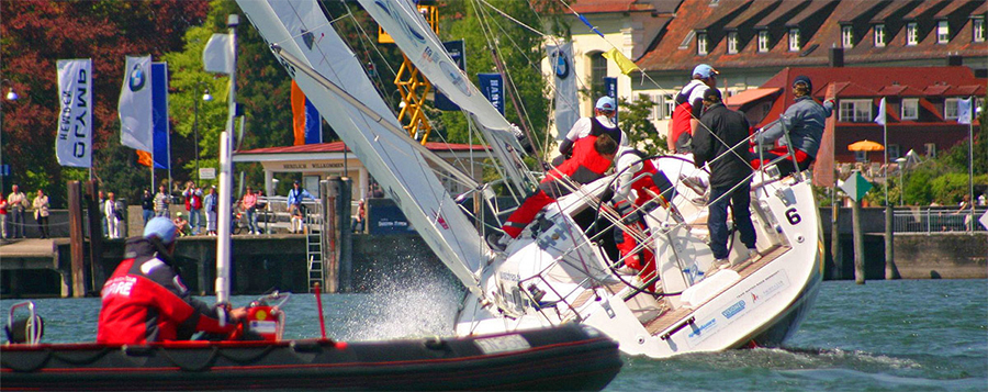 Im Segelrevier vor Langenargen werden gerne Regatten ausgetragen