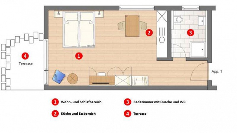 Studio 005Grundriss Studio 1